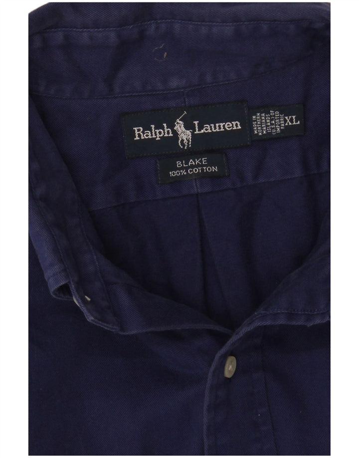 Ralph Lauren Herren Blake Hemd XL Marineblau Baumwolle
