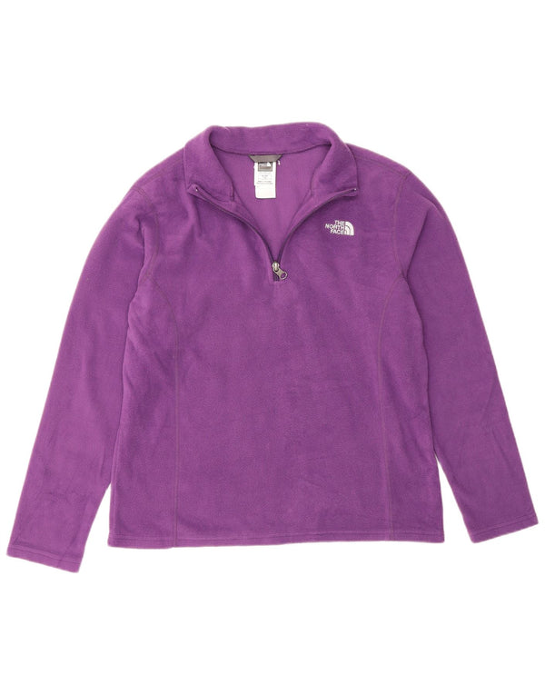 The North Face Mädchen-Fleecepullover mit Reißverschluss am Hals, 14–15 Jahre, XL, Lila, Polyester