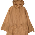 MASSIMO DUTTI Damen-Parkajacke mit Kapuze, UK 14, mittelbeige Baumwolle