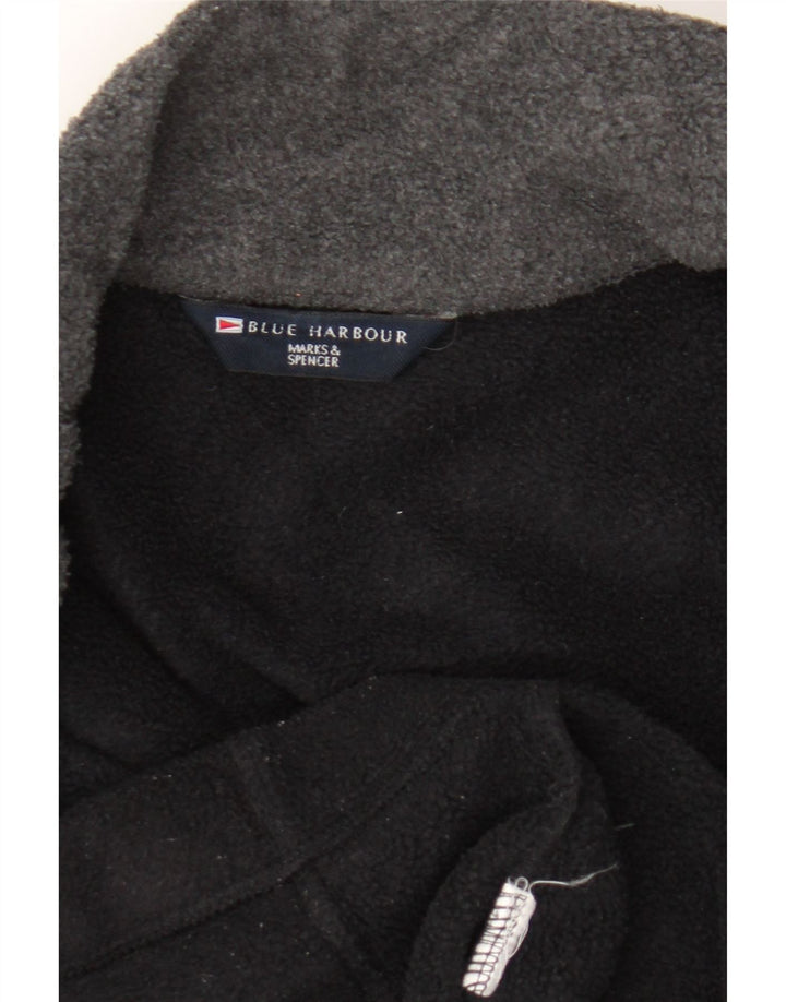 Marks & Spencer Herren Blue Harbour Fleecejacke UK 42 XL Schwarz