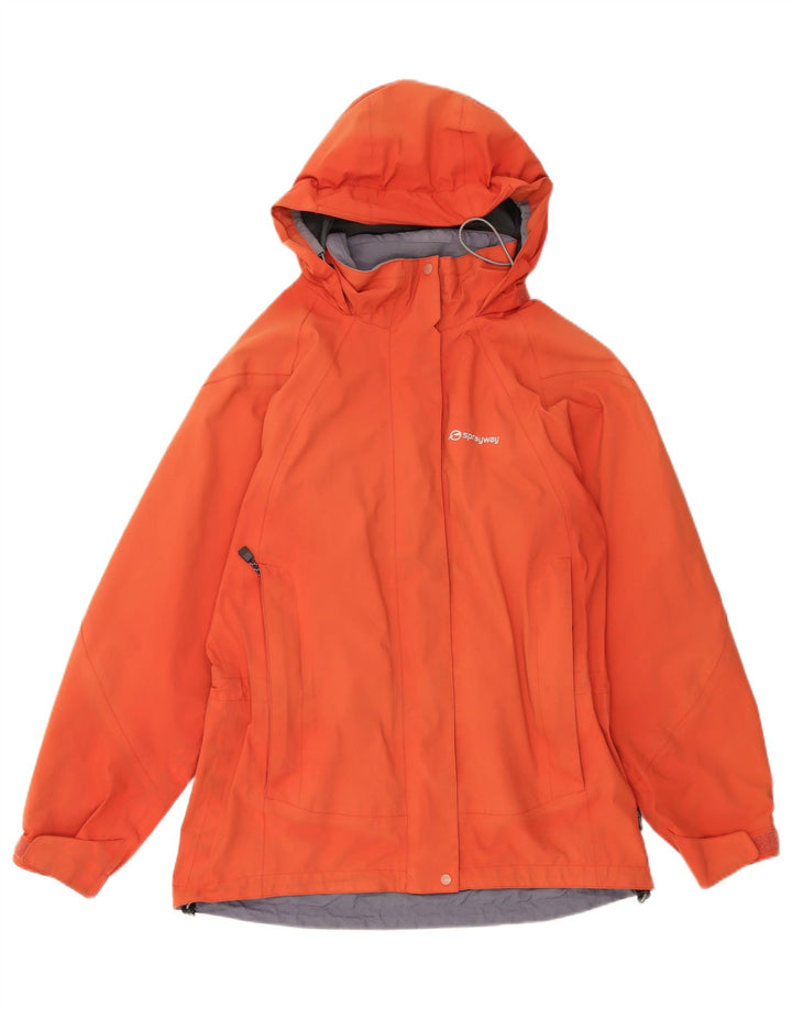 Sprayway Damen-Regenjacke mit Kapuze, UK 12, Mittelorange, Polyester
