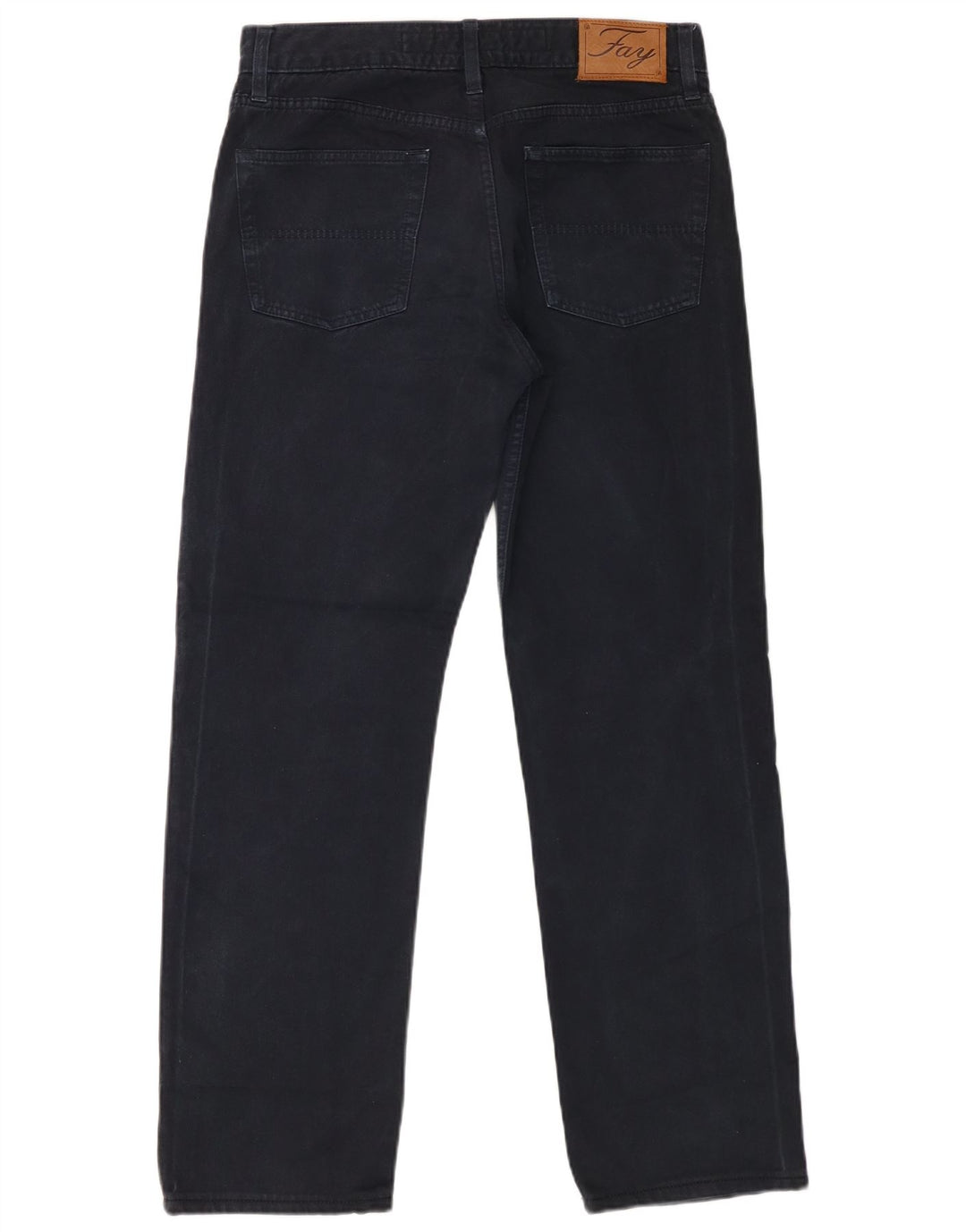 Fay Herren Straight Jeans W32 L29 Marineblau Baumwolle