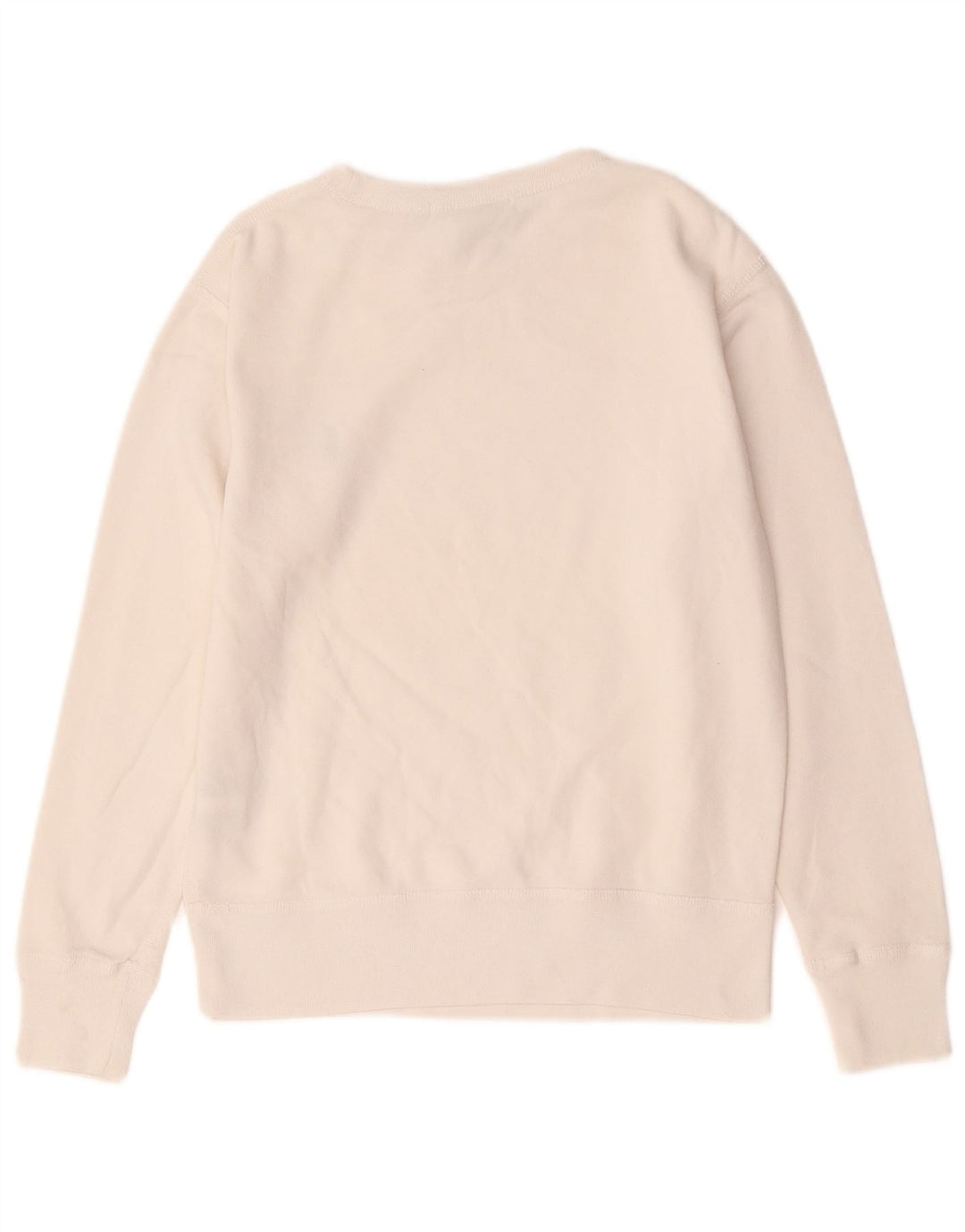 Ralph Lauren Damen Sweatshirt Pullover UK 10 Small Weiße Baumwolle