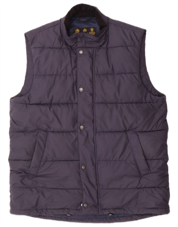Barbour Herren Wattierte Weste UK 38 Medium Marineblau Polyester