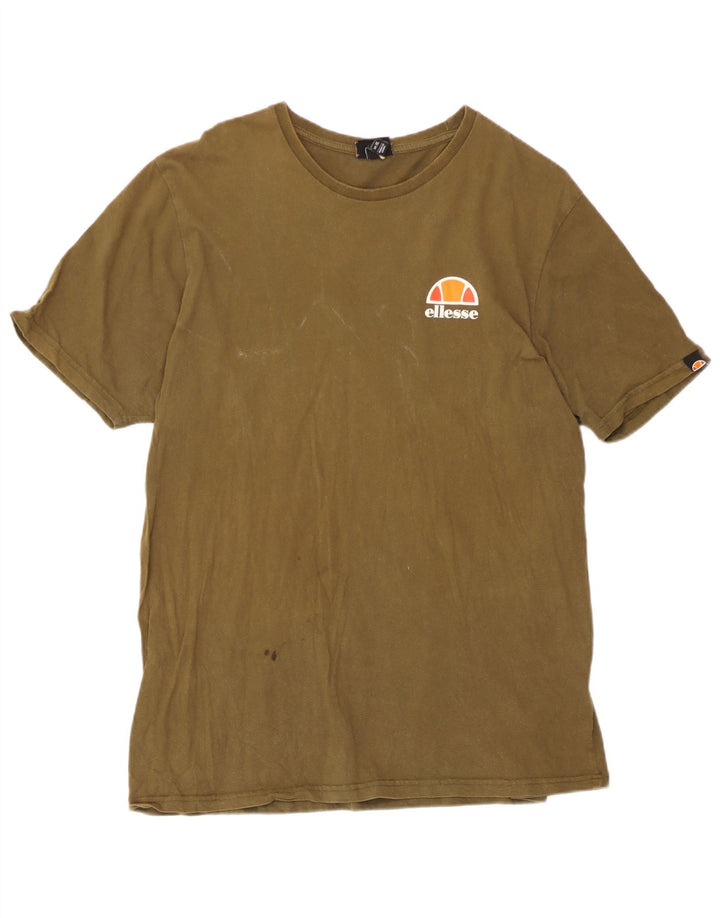 Ellesse Herren T-Shirt Top XL Khaki Baumwolle