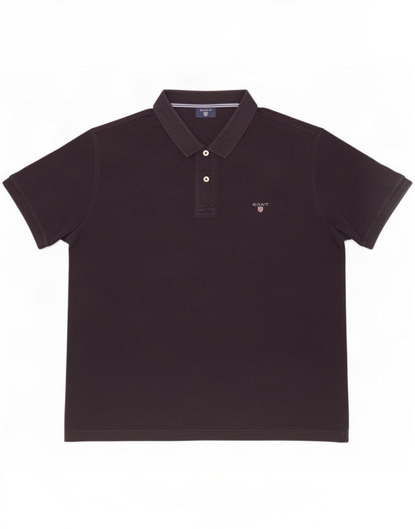 Gant Herren Poloshirt XL Schwarz Baumwolle
