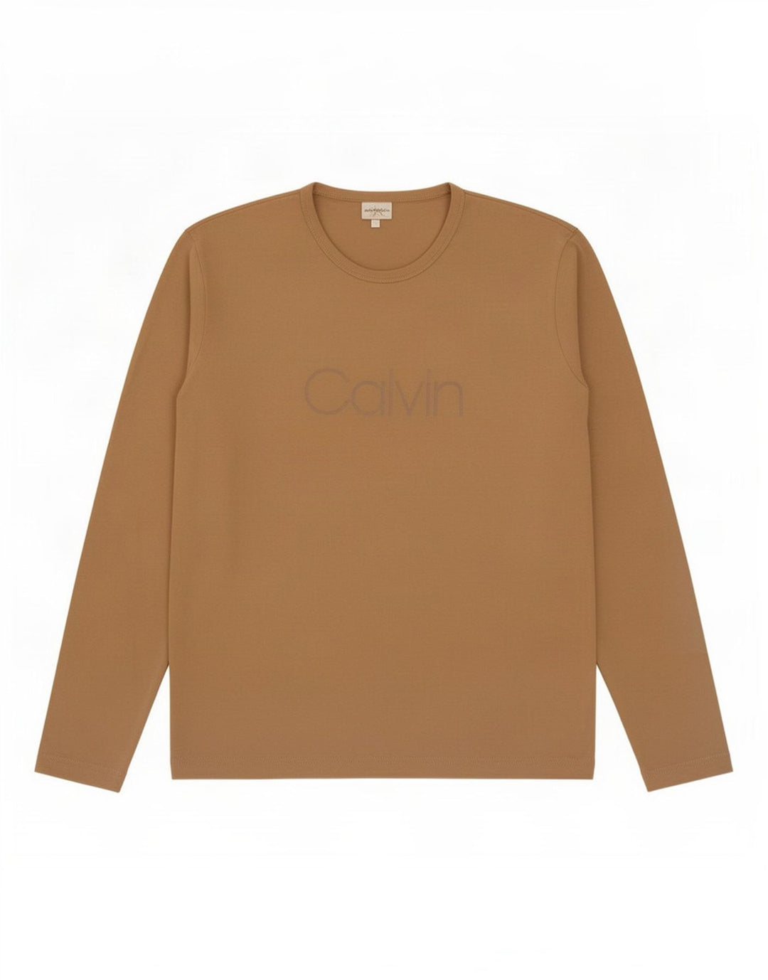 Calvin Klein Herren Graphic Top Langarm Large Beige