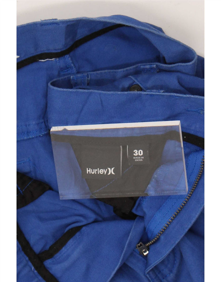 Hurley Herren-Freizeitshorts, Größe M, W30, Blau, Baumwolle