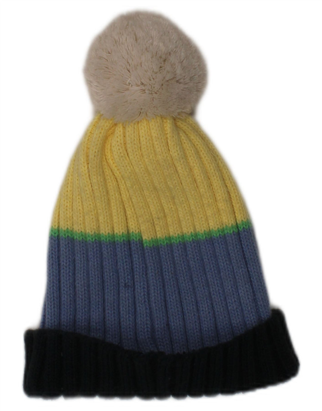 Champion Herren-Strickmütze mit Bommel, Einheitsgröße, mehrfarbig, gestreift, Acryl, Winter