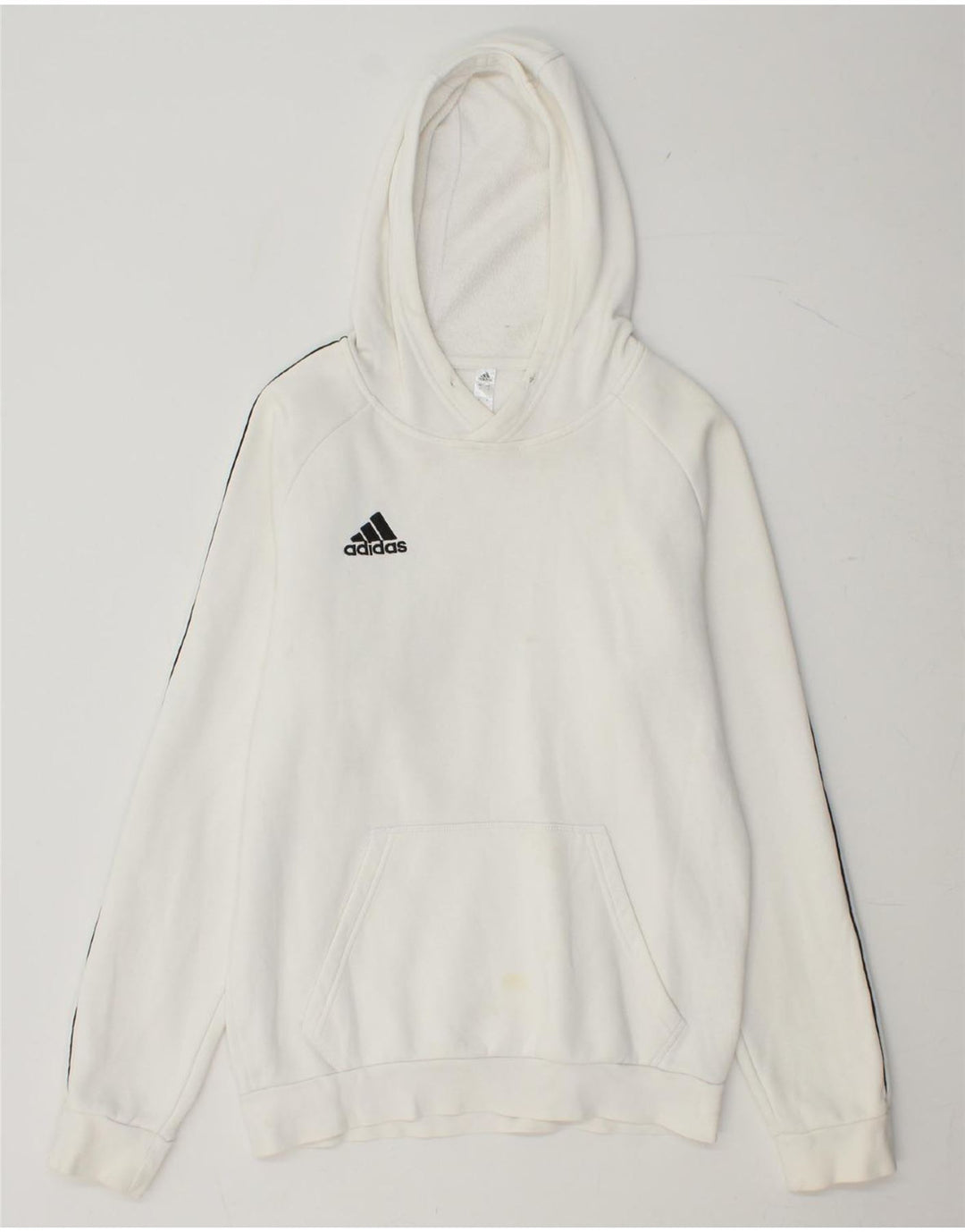 ADIDAS Herren Kapuzenpullover, Größe S, weiße Baumwolle