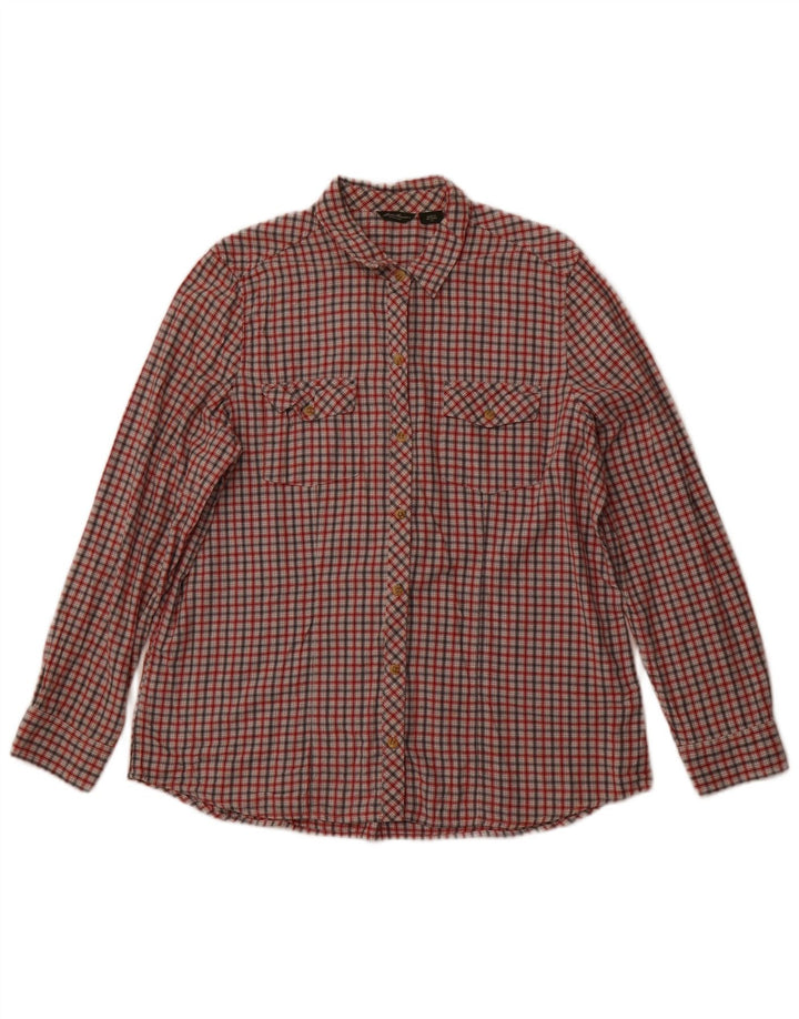 Eddie Bauer Damenhemd UK 18 XL Mehrfarbig kariert Baumwolle