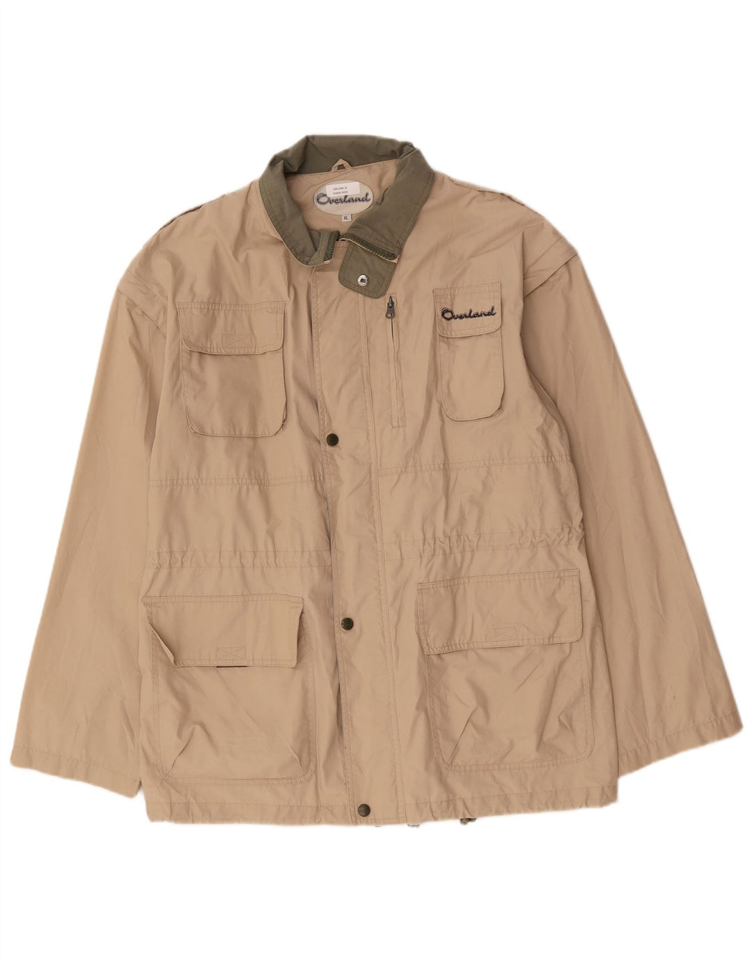 Overland Herren-Utility-Jacke UK 42 XL Beige Baumwolle