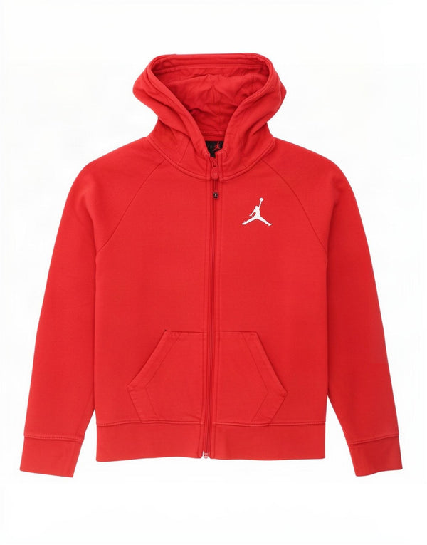 Jordan Jungen-Kapuzenpullover mit Reißverschluss, 12–13 Jahre, Größe L, Rot