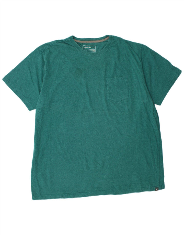 EDDIE BAUER Herren T-Shirt Top 2XL Grüne Baumwolle