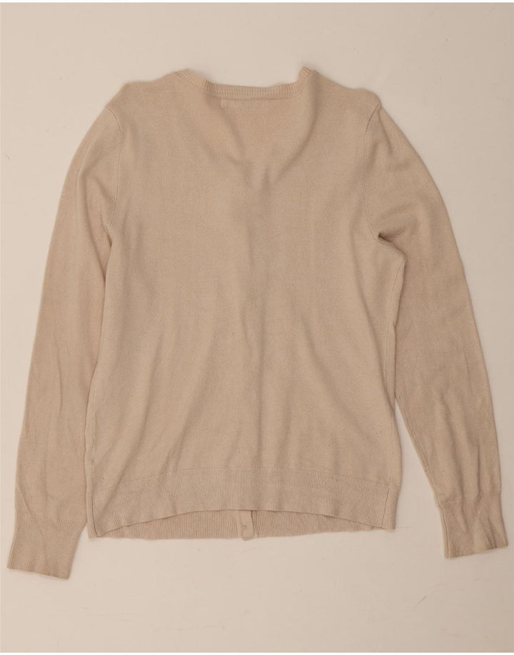 John Lewis Damen-Cardigan-Pullover UK 12 Mittelbeige Viskose