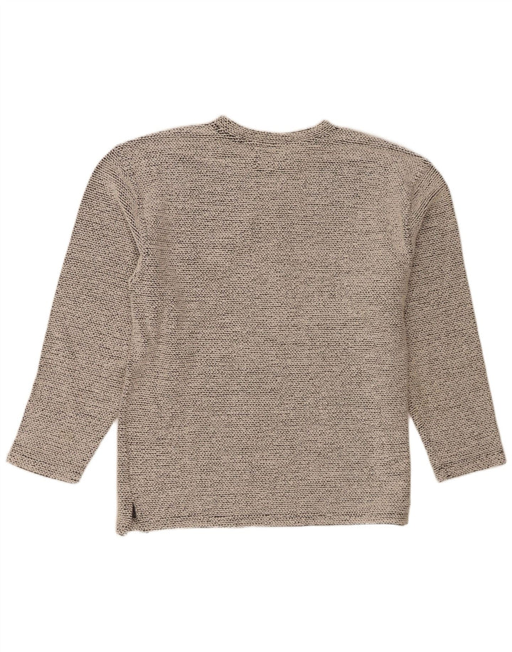 Weird Fish Herren-Pullover mit Rundhalsausschnitt, groß, cremefarbene Baumwolle