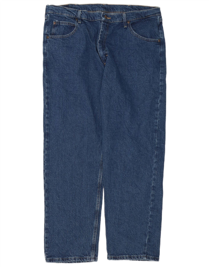 Wrangler Herren Regular Straight Jeans W38 L30 Blaue Baumwolle