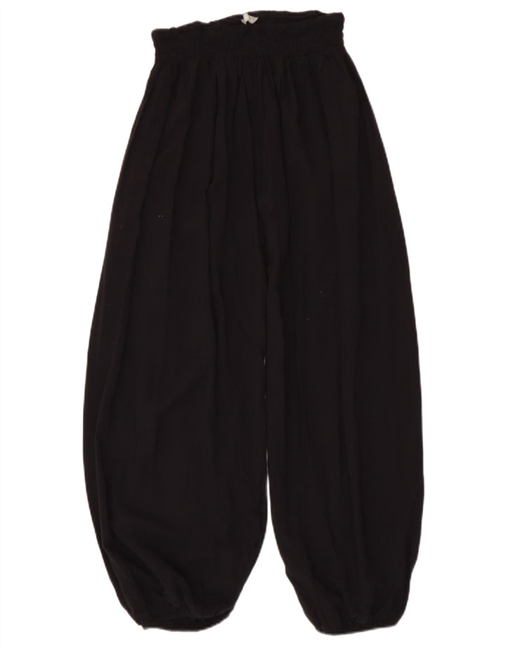 Marks & Spencer Damen Haremshose UK 10 Small W26 L26 Schwarze Viskose
