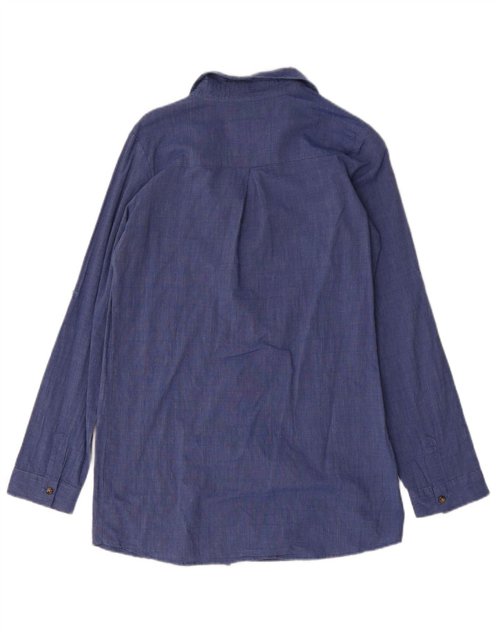 Brugi Damen Smokinghemd UK 14 Mittelblau
