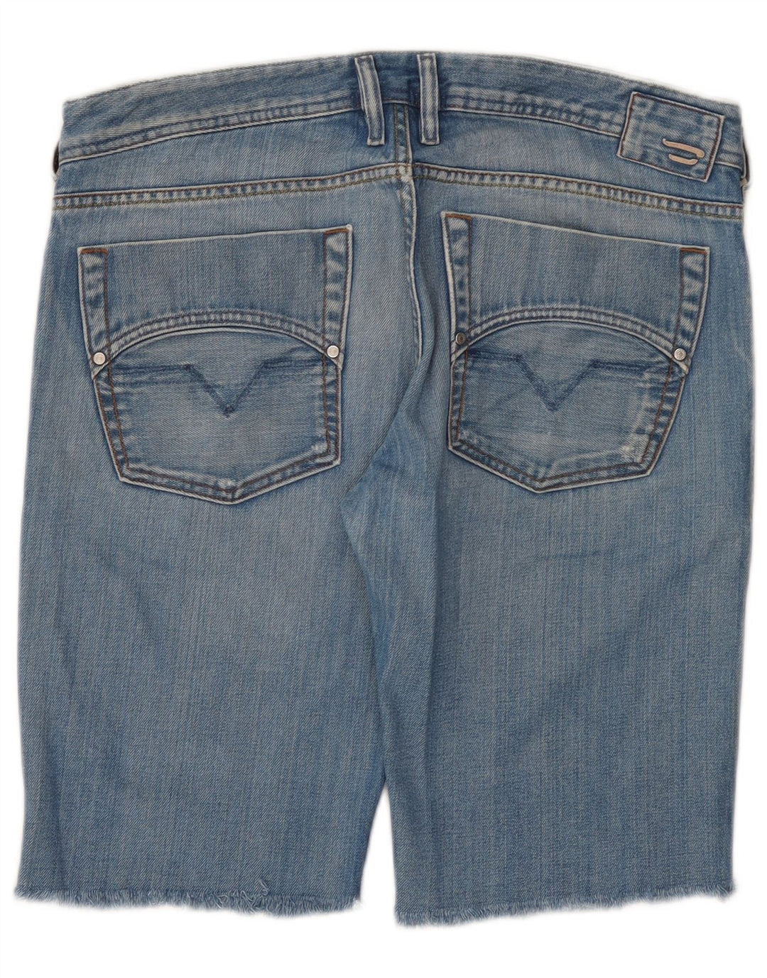 Diesel Herren Distressed Denim Shorts W34 Große blaue Baumwolle