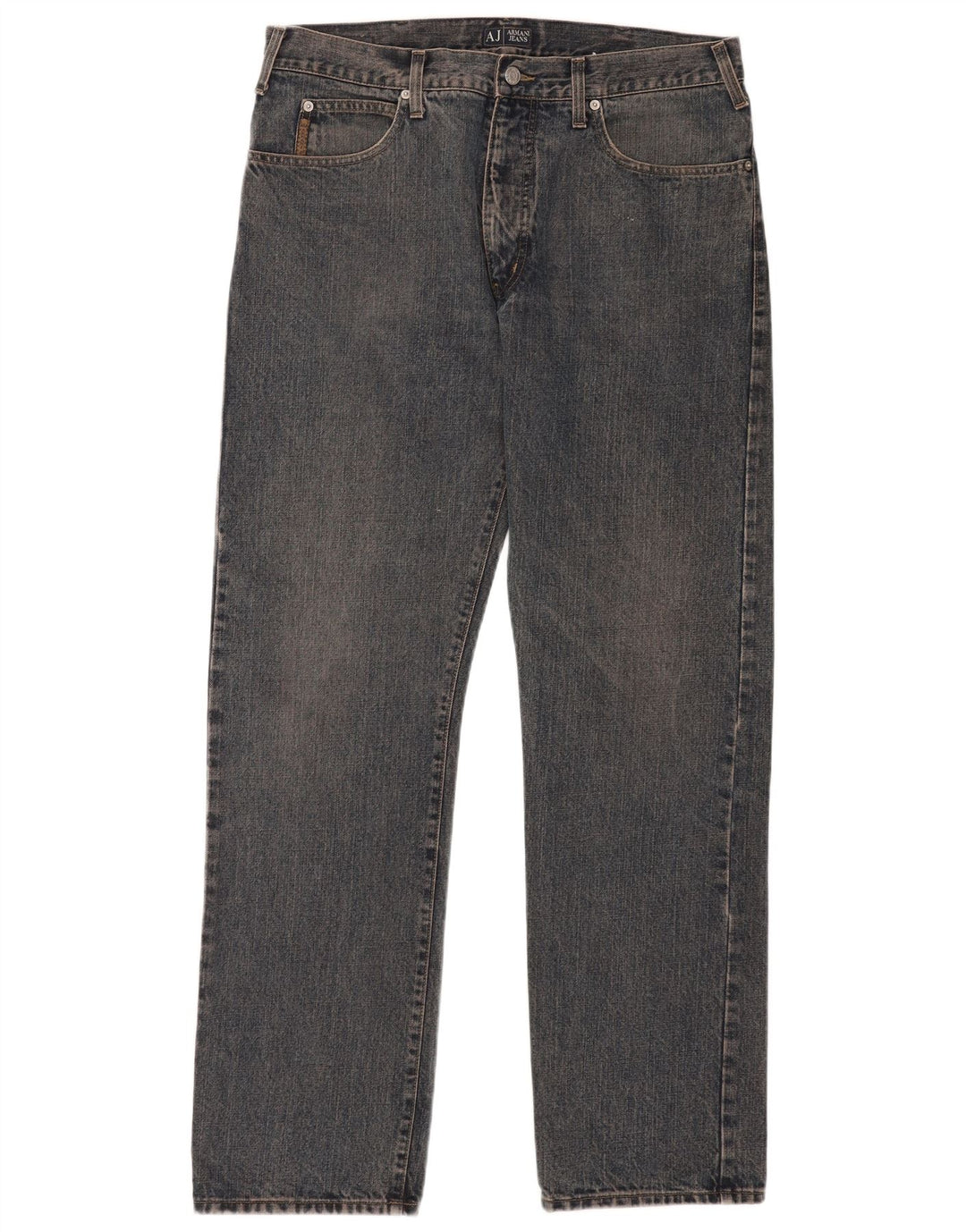 Armani Herren Straight Jeans W38 L33 Blaue Baumwolle