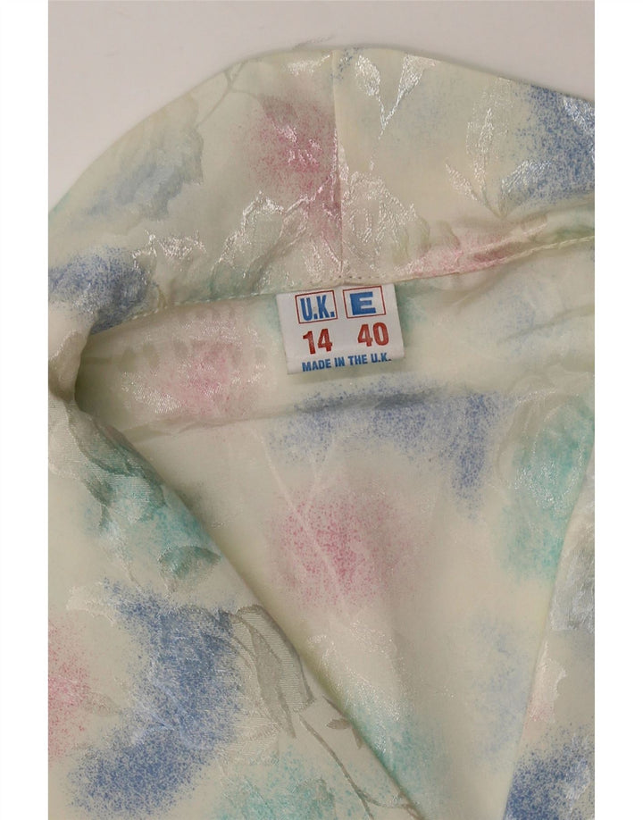 Vintage Damen Cardigan Top UK 14 Medium Mehrfarbig Tie Dye