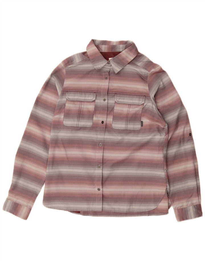 Columbia Damen-Hemd UK 14 Mittelviolett gestreift aus Polyester