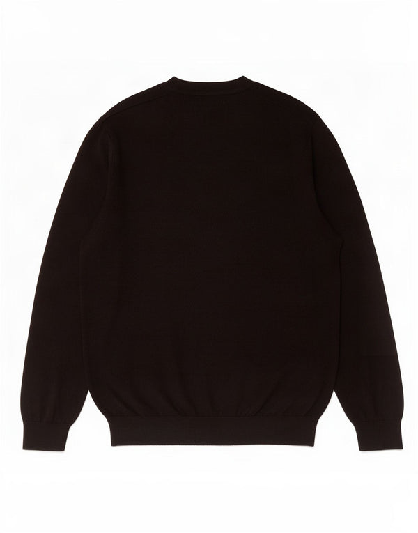 Zara Mens Crew Neck Jumper Sweater Medium Black Viscose