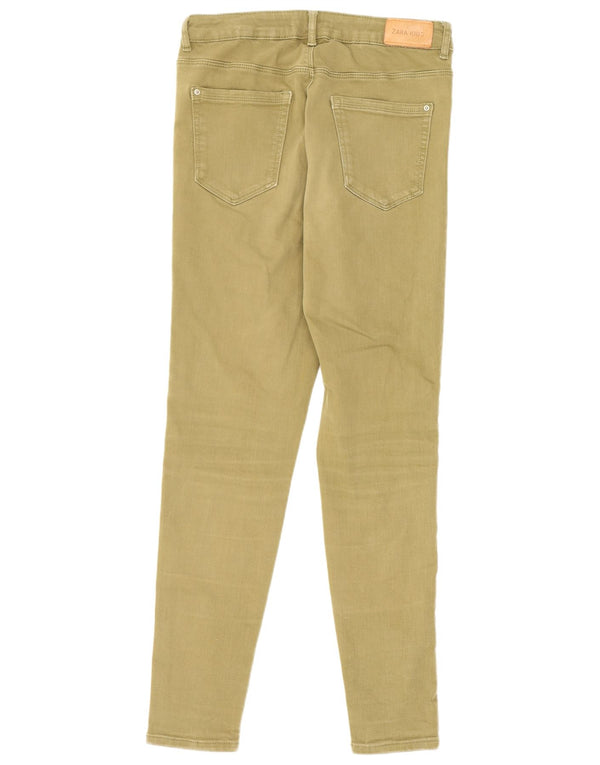 Zara Skinny-Freizeithose für Mädchen, 13–14 Jahre, W26, L27, Khaki gestreift