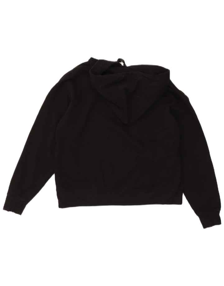 CALVIN KLEIN JEANS Damen Graphic Hoodie Pullover UK 14 Mittelschwarze Baumwolle