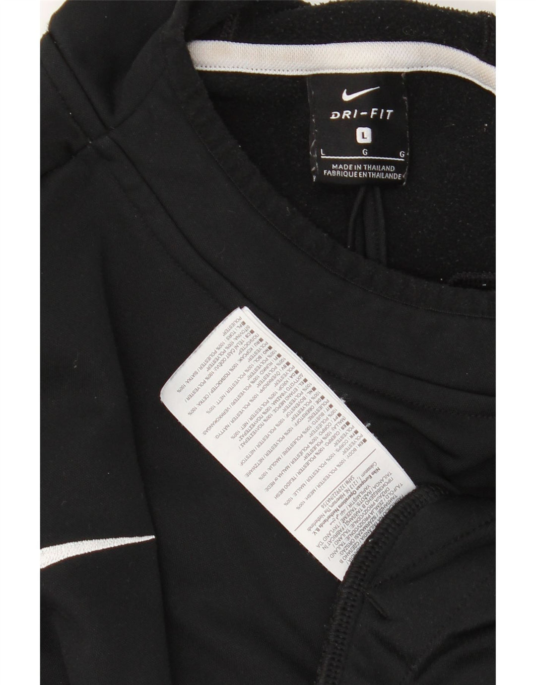 NIKE Herren Dri Fit Kapuzenpullover, groß, schwarzes Farbblock-Polyester