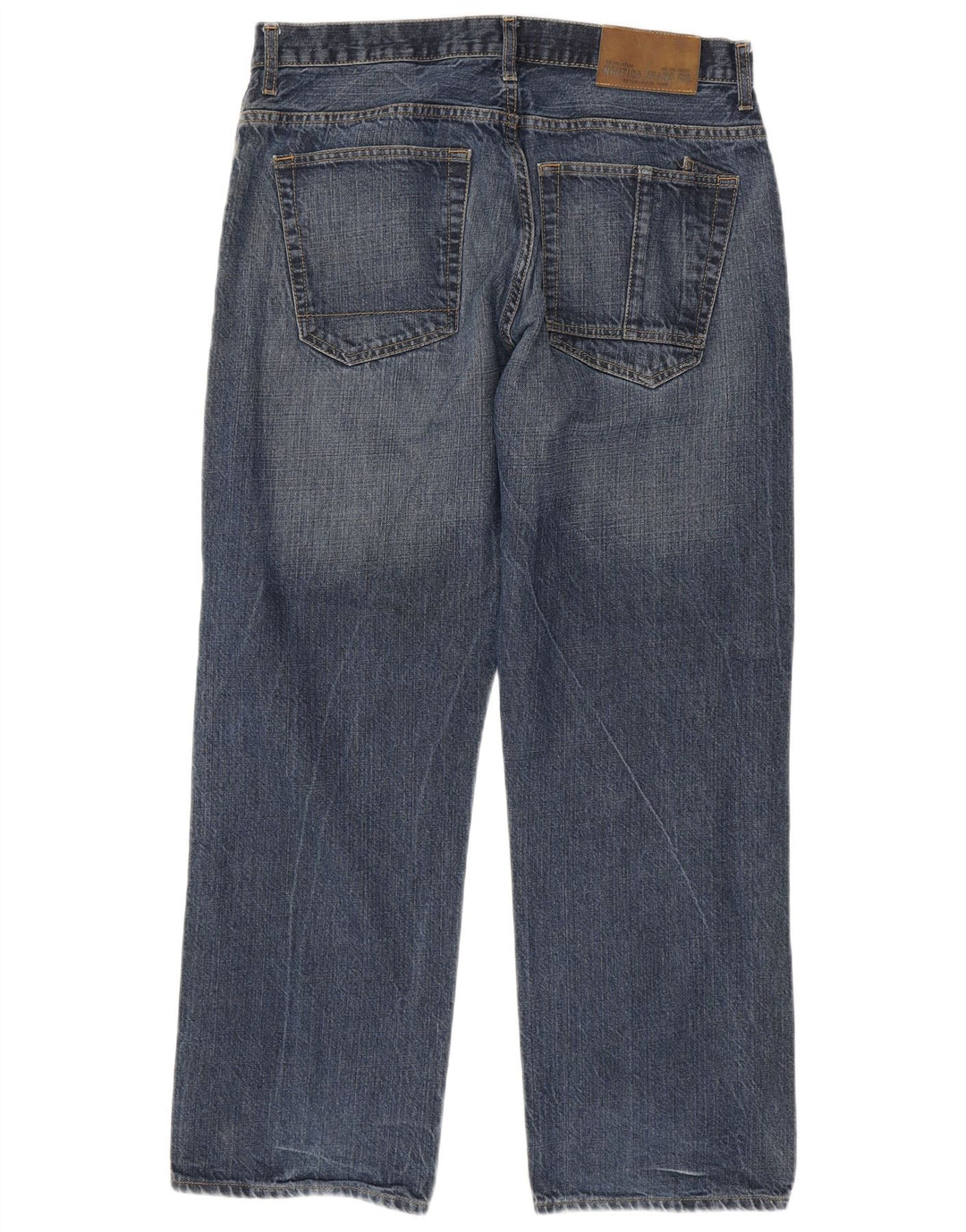 Nautica Herren Straight Jeans W34 L30 Blaue Baumwolle