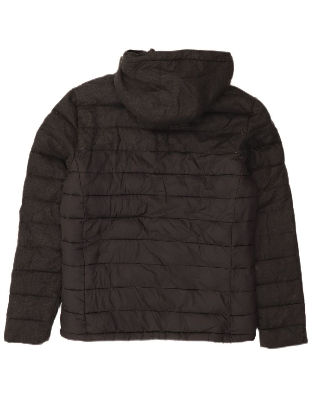 Superdry Herren-Jacke mit Kapuze, gepolstert, UK 38, mittelgraues Nylon