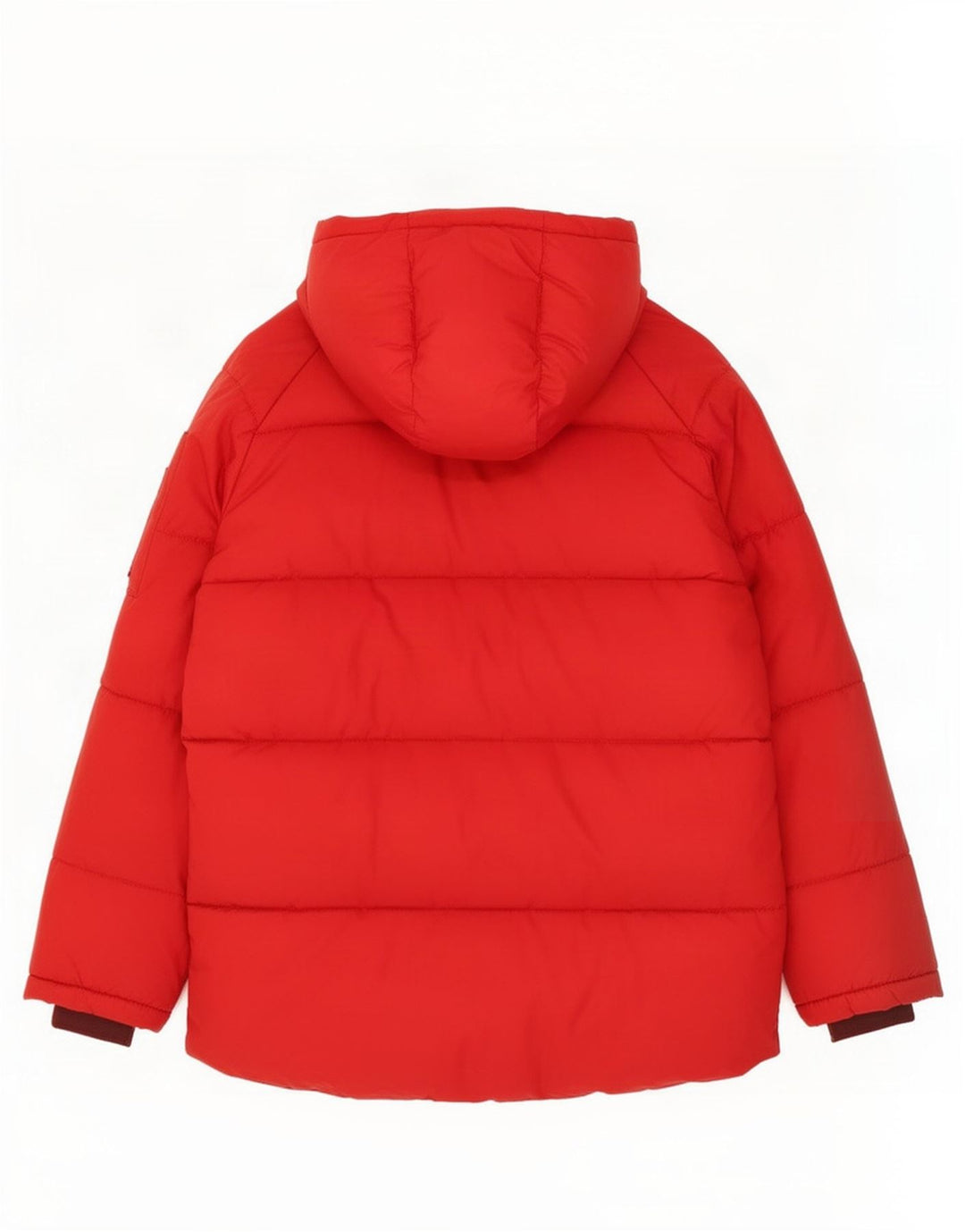 Zara Jungen wattierter Mantel mit Kapuze, 11–12 Jahre, rotes Polyester