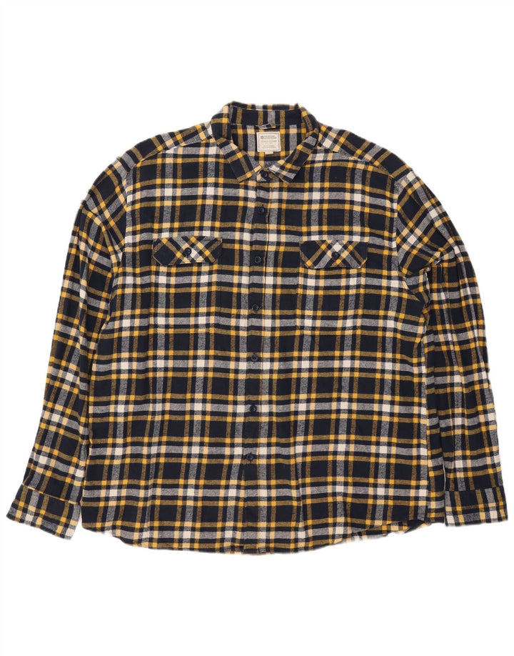 Mountain Warehouse Herren-Flanellhemd 4XL, marineblau, kariert, Baumwolle