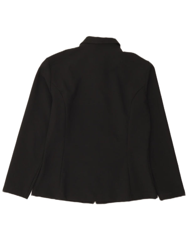 Benetton Damen Blazer Jacke IT 46 Large Schwarz Polyester