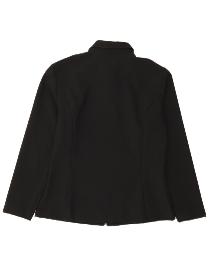 Benetton Damen Blazer Jacke IT 46 Large Schwarz Polyester