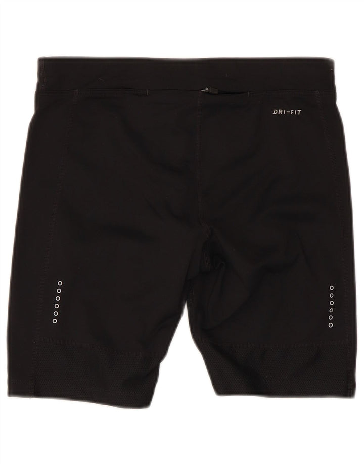 Nike Damen Dri Fit Sport Shorts UK 10 Small Schwarz Polyester