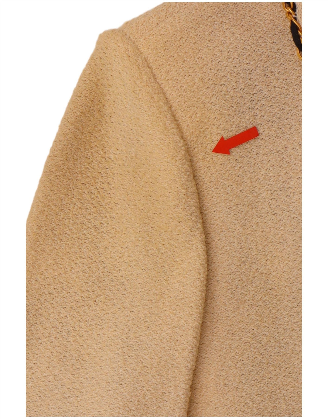VINTAGE Damen 3/4-Ärmel-Cardigan-Pullover US 8 Medium Off White Wool
