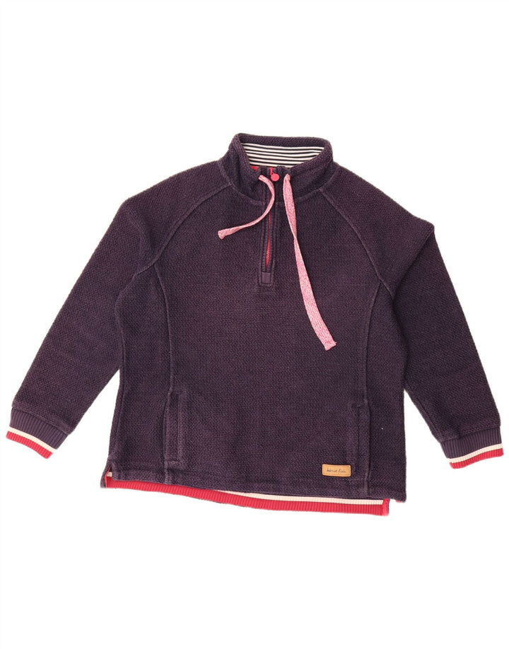 Weird Fish Damen-Pullover, übergroß, mit Reißverschluss, Größe 44, Lila