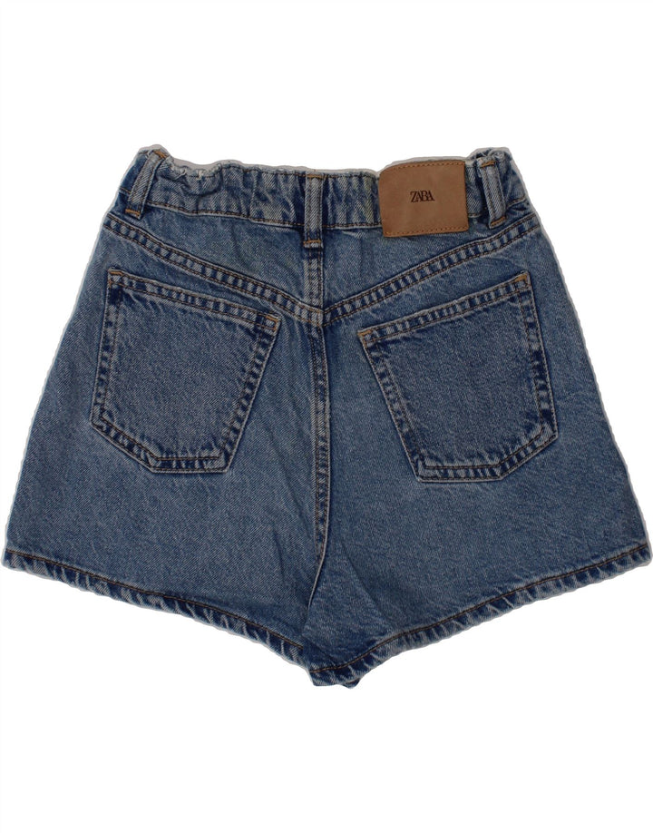 ZARA Girls Distressed Denim Shorts 7-8 Years W24 Blue Vintage Zara and Second-Hand Zara from Messina Hembry 