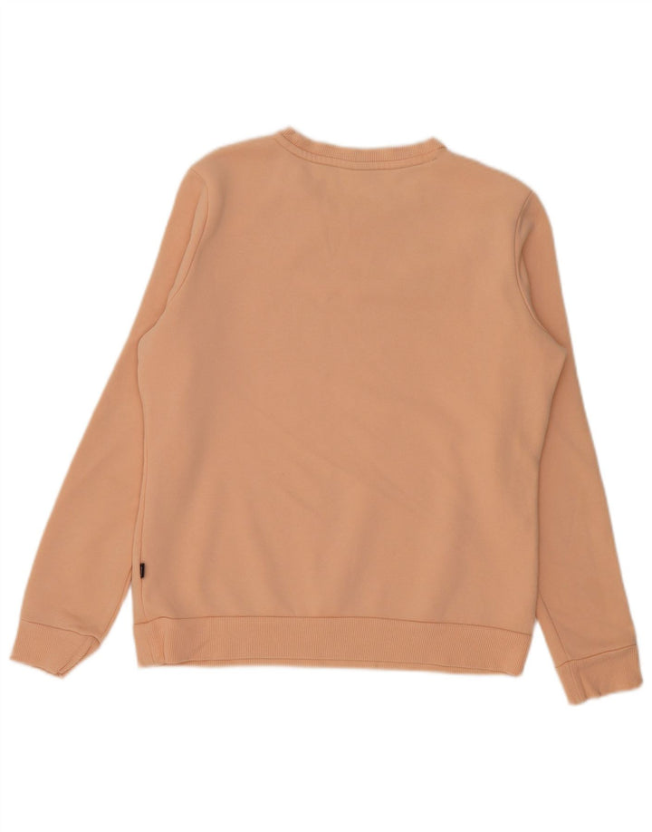 Puma Damen Graphic Sweatshirt Pullover UK 14 Mittelrosa Baumwolle