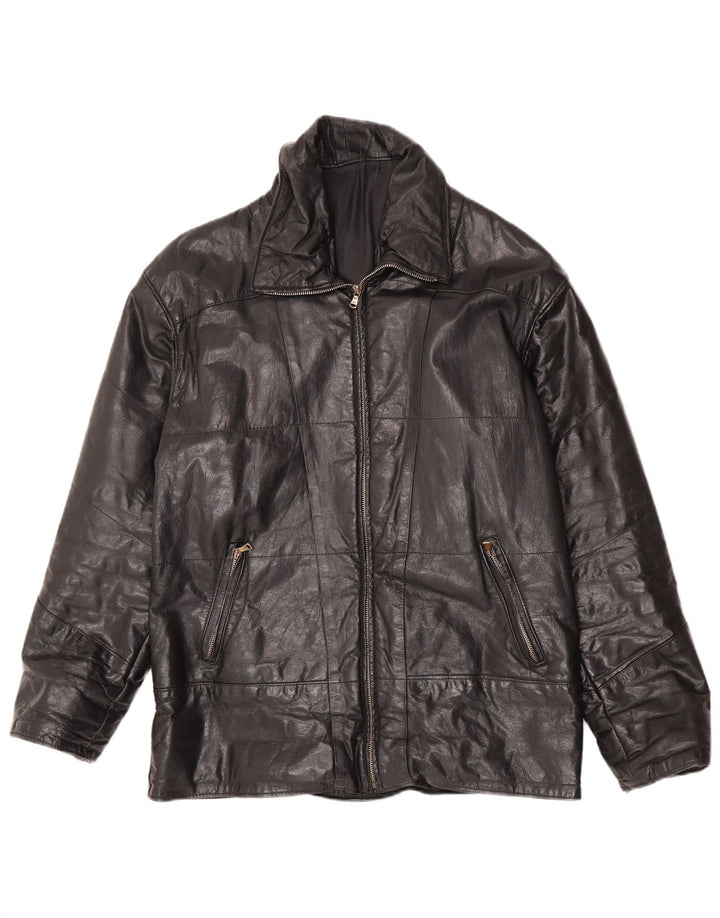 Vintage Herren Lederjacke UK 36 Small Schwarz