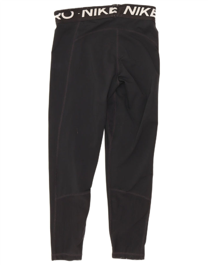 Nike Damen Capri Graphic Leggings UK 8 Small Schwarz
