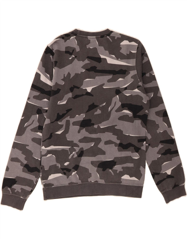 NIKE Mens Sweatshirt Jumper Small Grey Camouflage Cotton Vintage Nike and Second-Hand Nike from Messina Hembry 
