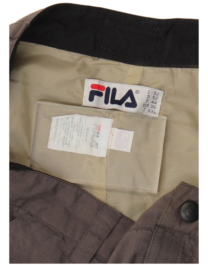 FILA Herren Chinoshorts W36 Large Grau Polyamid