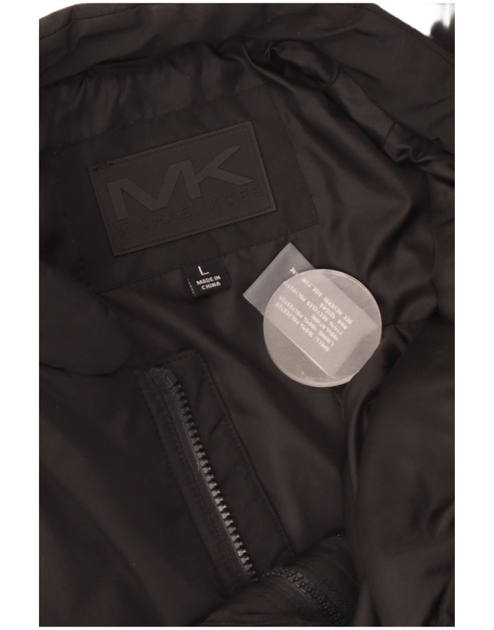 Michael Kors Herren ärmellose Windjacke UK 40 Large Schwarz Polyester