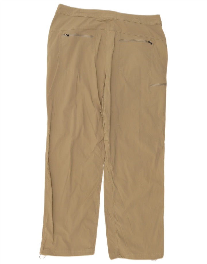 L.L.BEAN Damen gerade Cargohose US 16 2XL W36 L30 Khaki Nylon