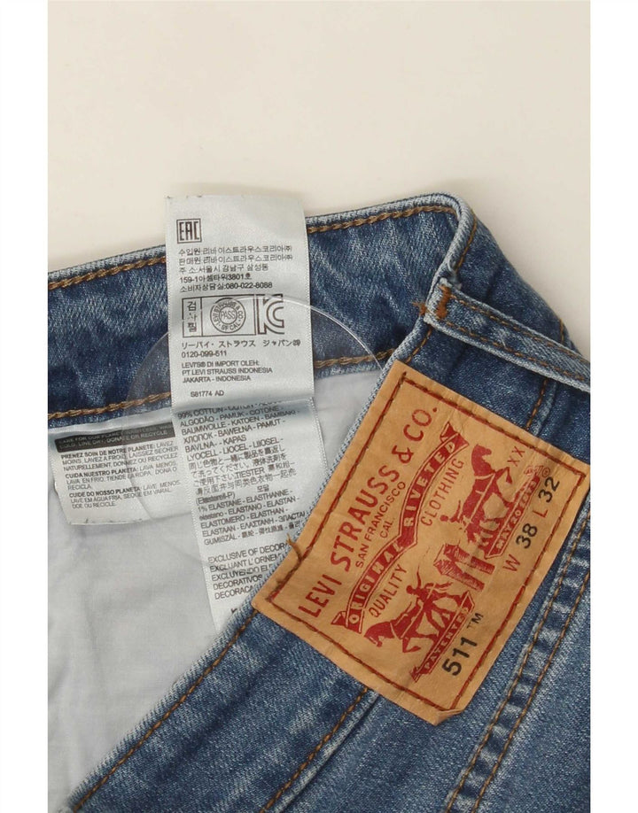 Levi's Herren 511 Slim Jeans W38 L32 Blaue Baumwolle