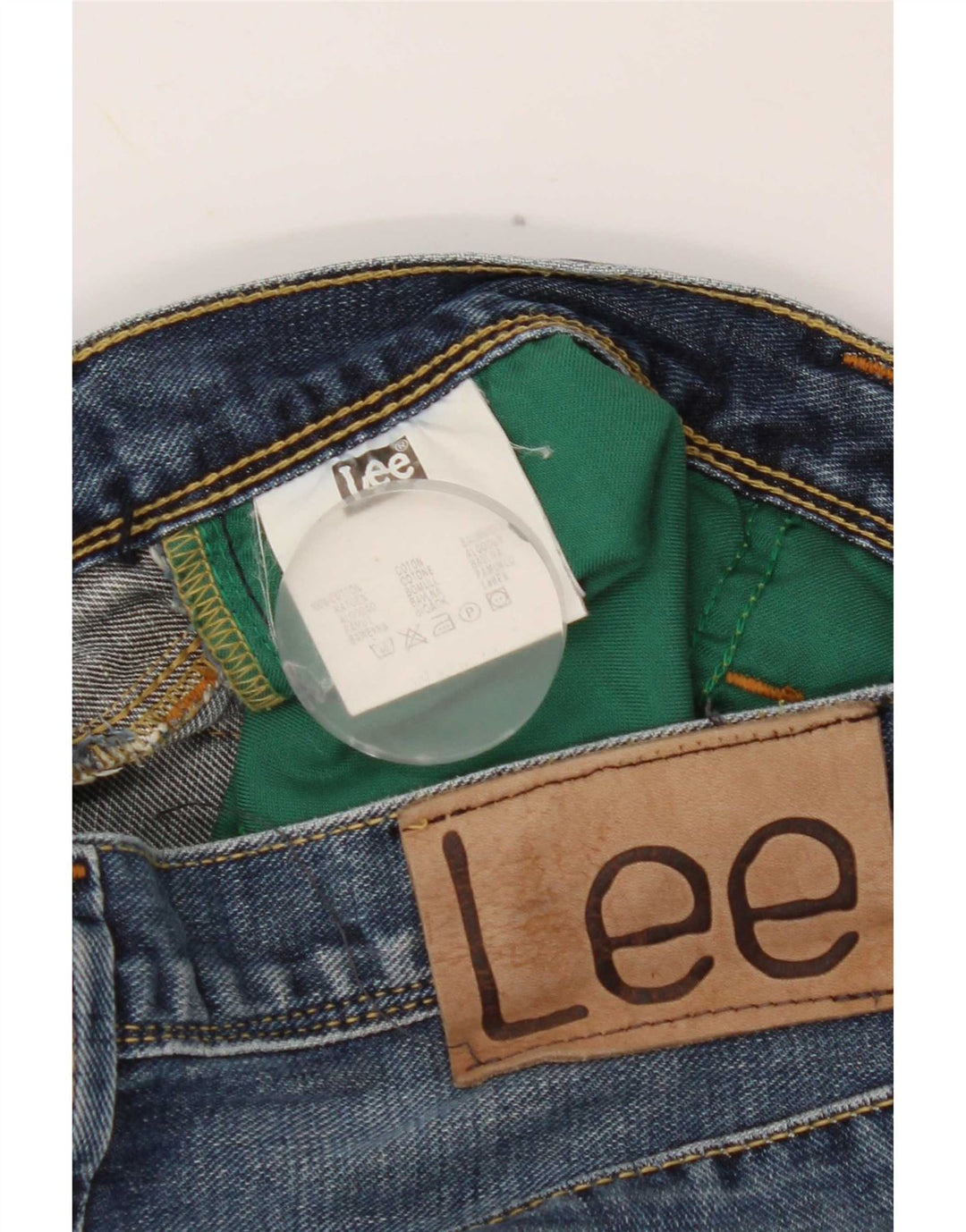 Lee Herren Straight Jeans W32 L28 Blaue Baumwolle